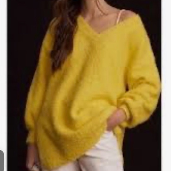 NWT Anthro - Pilcro Teddy V-Neck Tunic Sweater - Picture 5 of 13